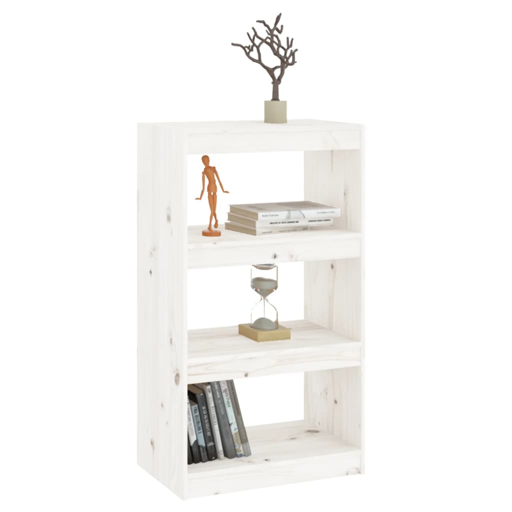 Bibliothèque/Séparateur de pièce Blanc 60x30x103,5cm pin massif - XIOS
