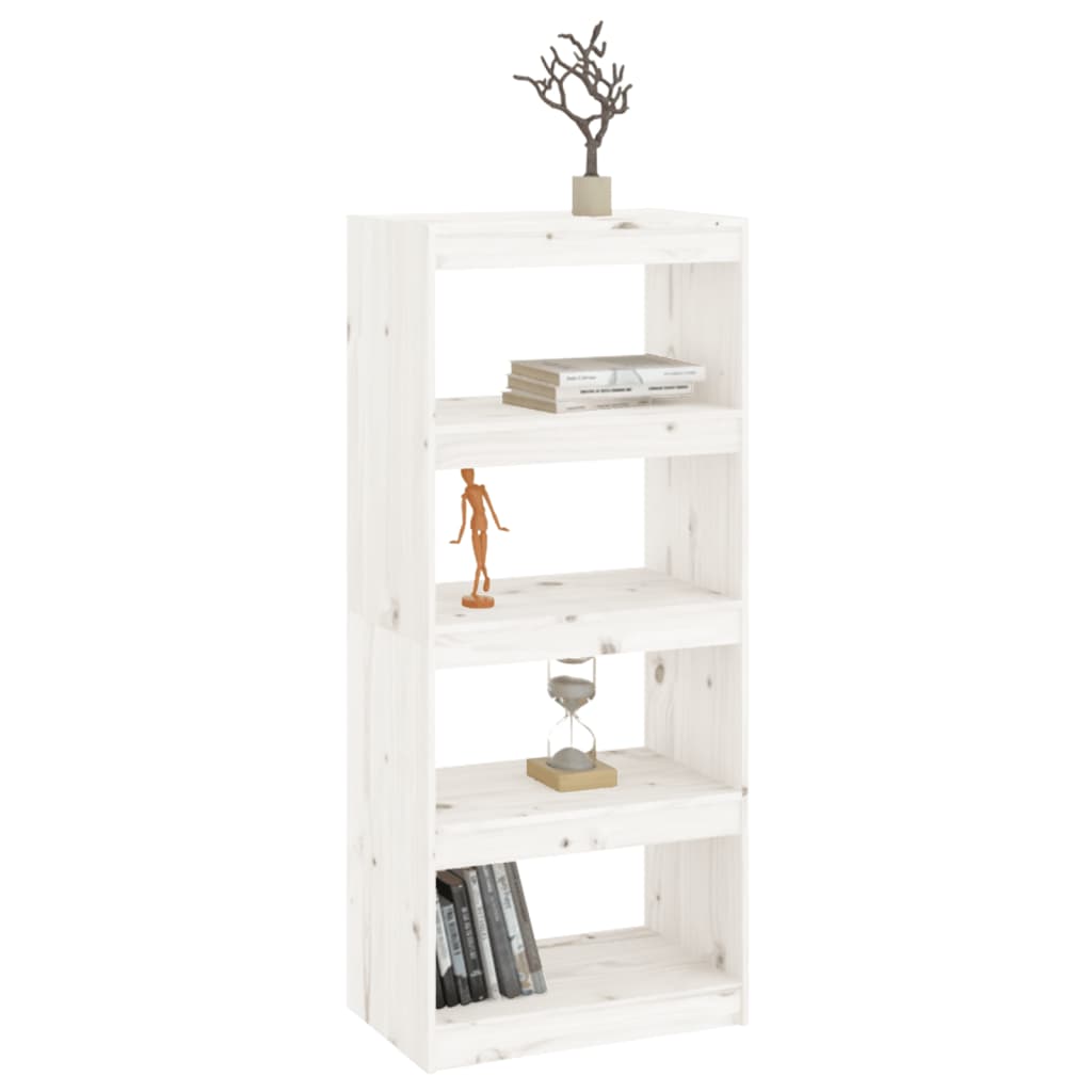 Bibliothèque/Séparateur de pièce Blanc 60x30x135,5cm Pin massif - XIOS