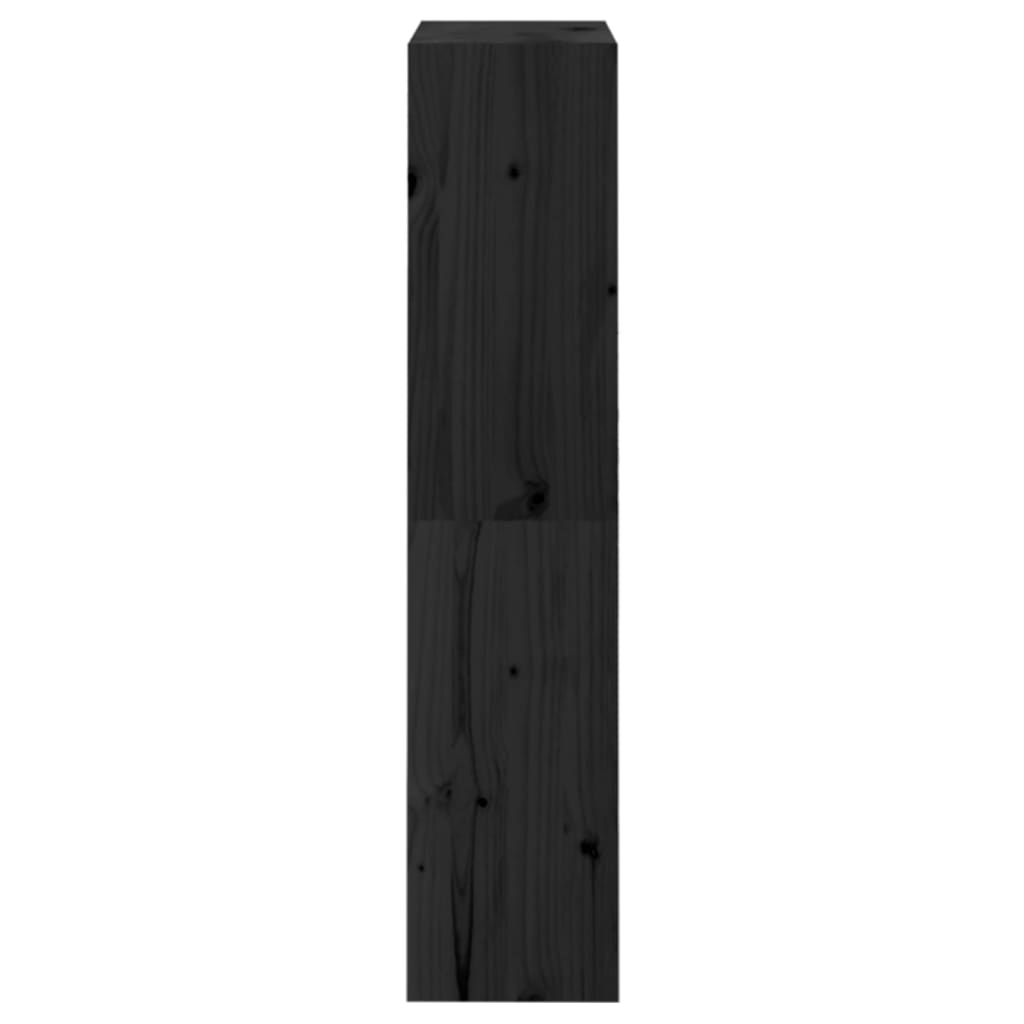 Bibliothèque/Séparateur de pièce Noir 60x30x135,5 cm Pin massif - XIOS