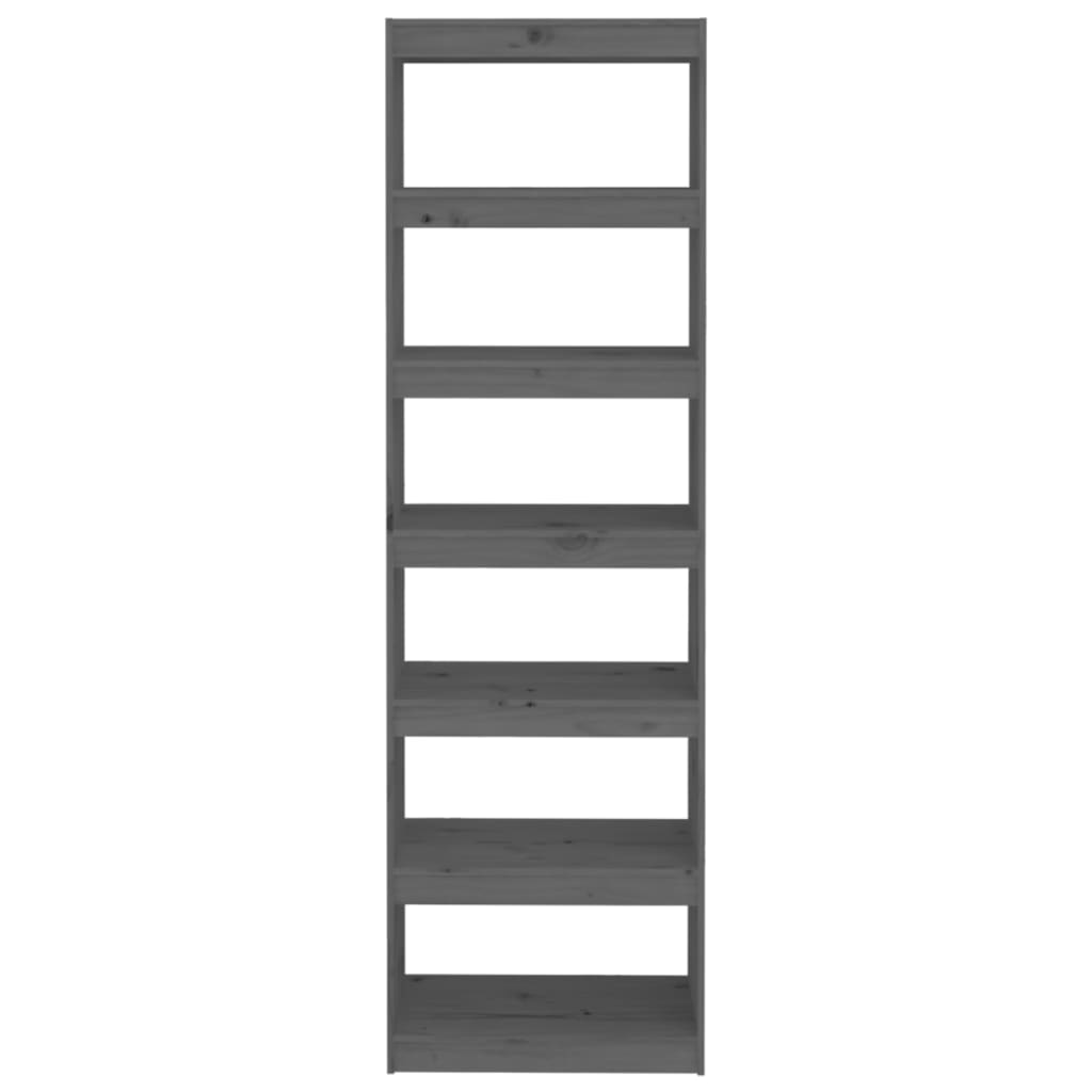 Bibliothèque/Séparateur de pièce Gris 60x30x199,5 cm Pin massif - XIOS