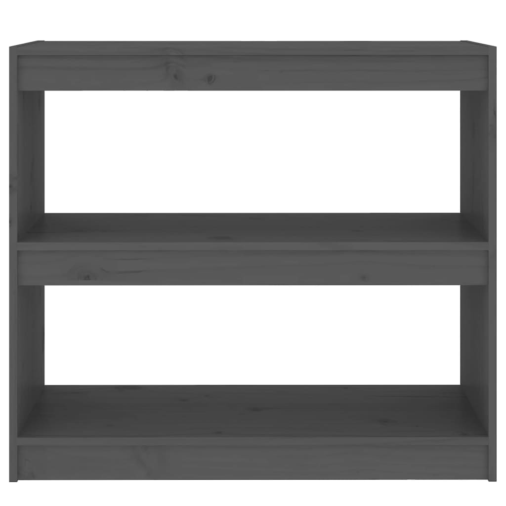 Bibliothèque/Séparateur de pièce Gris 80x30x71,5 cm Pin massif - XIOS