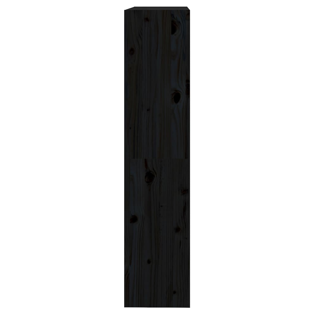 Bibliothèque/Séparateur de pièce Noir 80x30x135,5 cm Pin massif - XIOS
