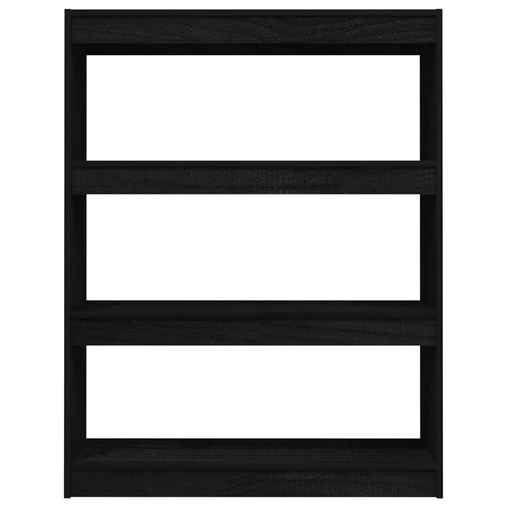 Bibliothèque/Séparateur de pièce Noir 100x30x103 cm Pin massif - XIOS