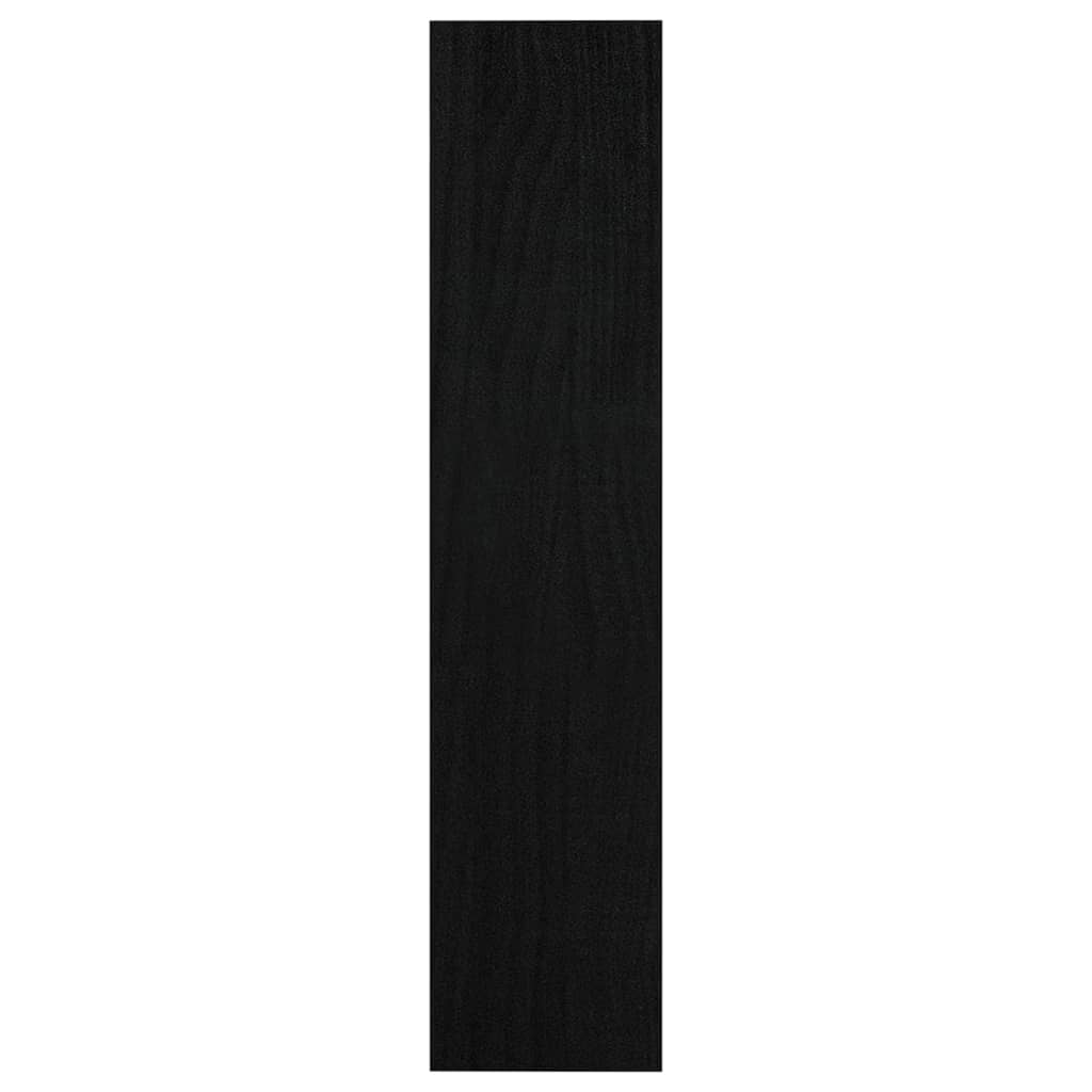 Bibliothèque/Séparateur de pièce Noir 100x30x135,5cm Pin massif - XIOS