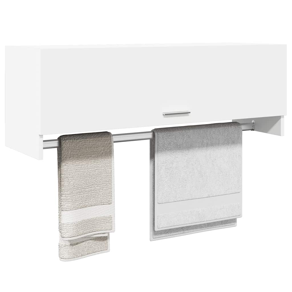 Garde-robe blanc 100x32,5x35 cm bois d'ingénierie - XIOS