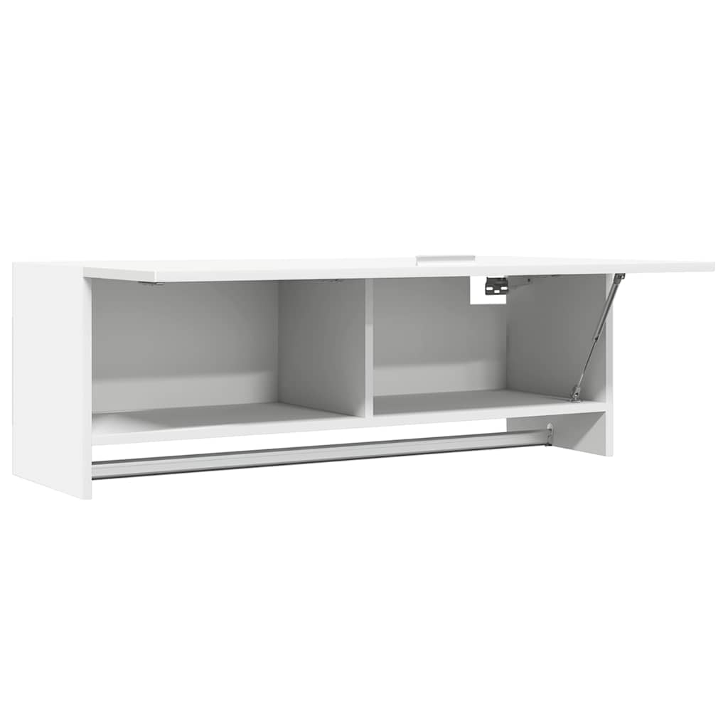 Garde-robe blanc 100x32,5x35 cm bois d'ingénierie - XIOS