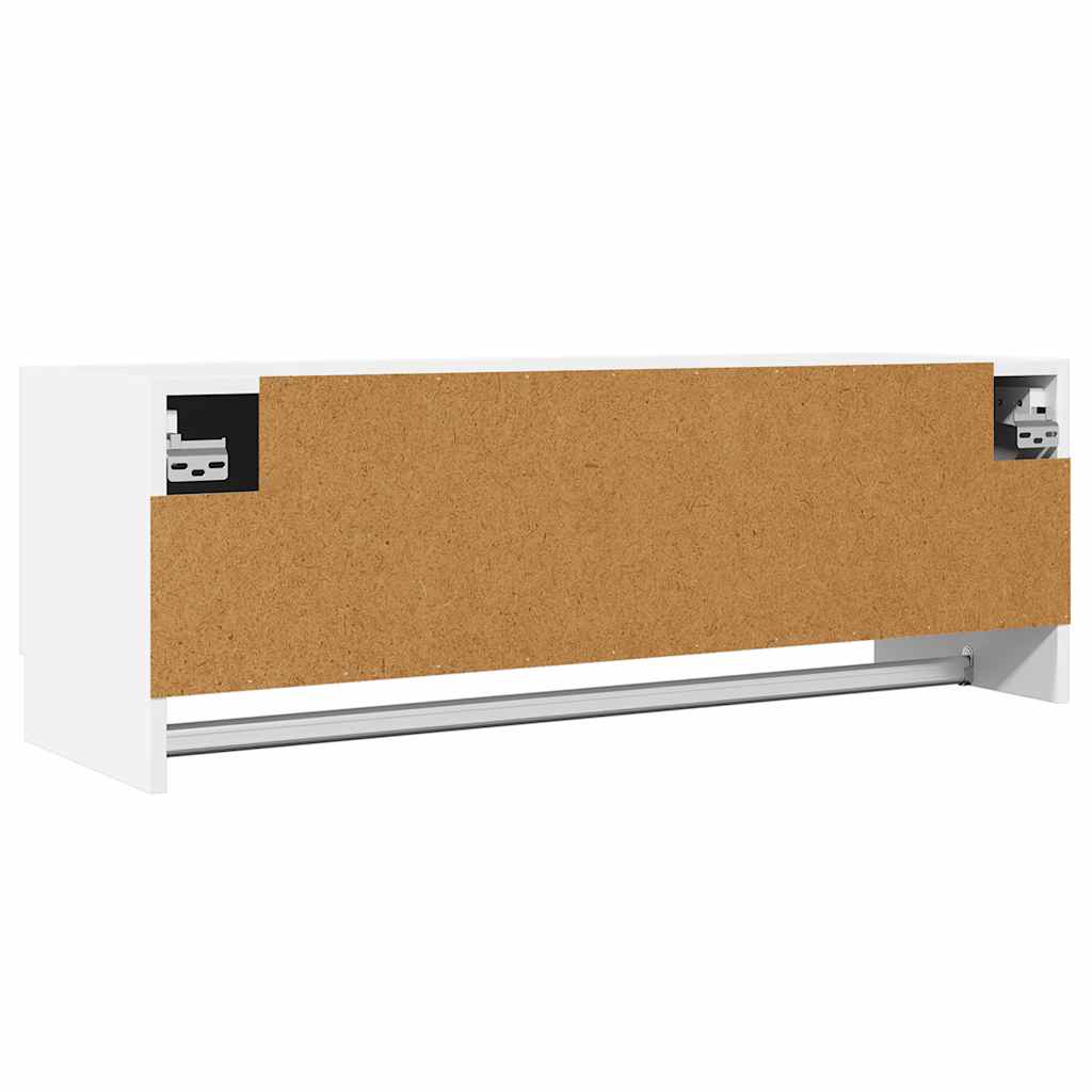 Garde-robe blanc 100x32,5x35 cm bois d'ingénierie - XIOS
