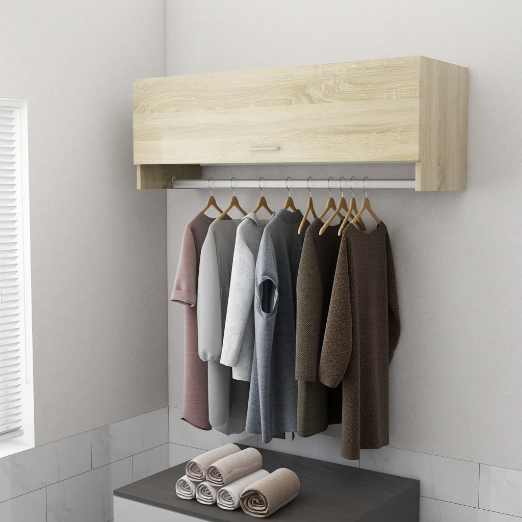 Garde-robe chêne sonoma 100x32,5x35 cm bois d'ingénierie - XIOS