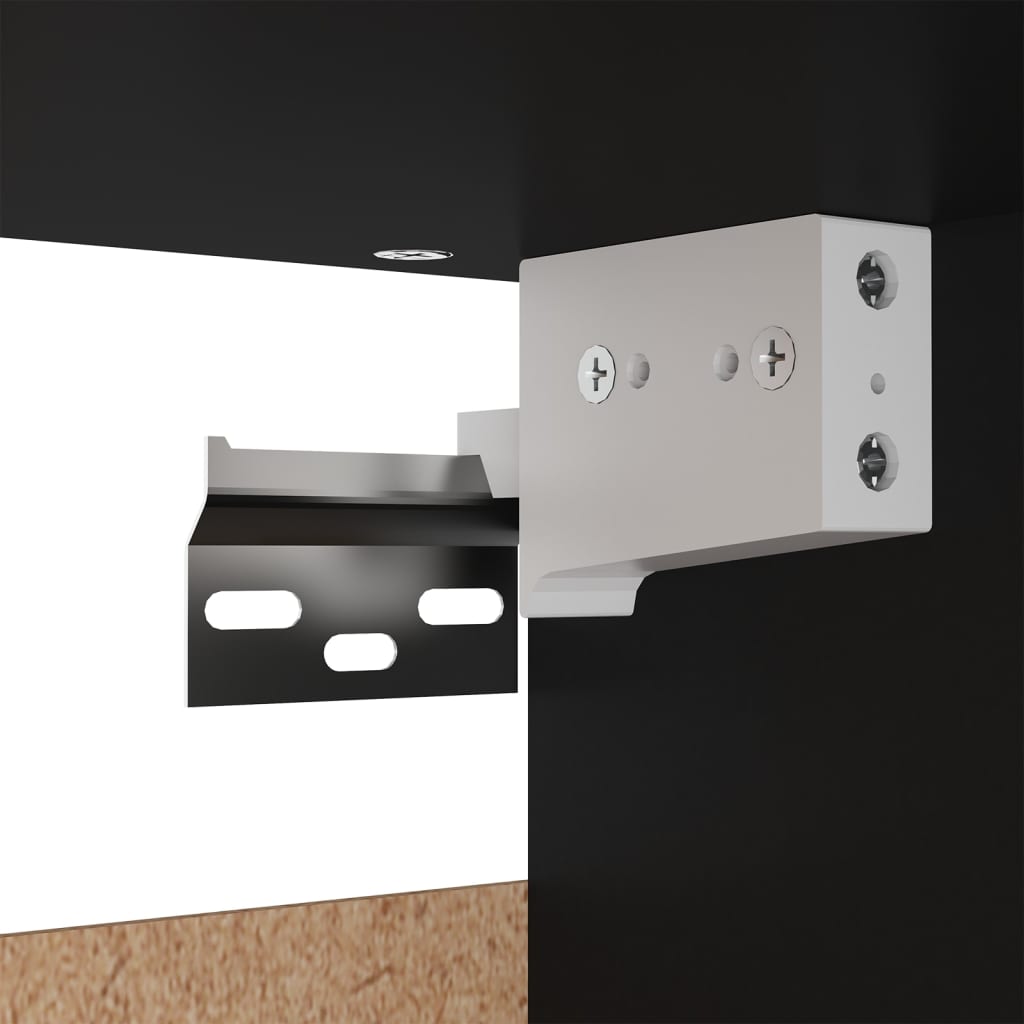 Garde-robe noir 70x32,5x35 cm bois d'ingénierie - XIOS