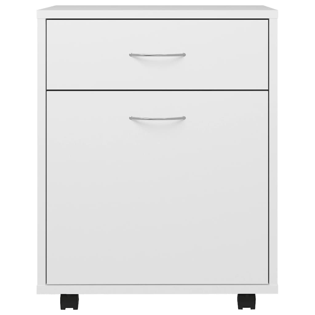 Armoire à roulettes Blanc 45x38x54 cm Bois d’ingénierie - XIOS