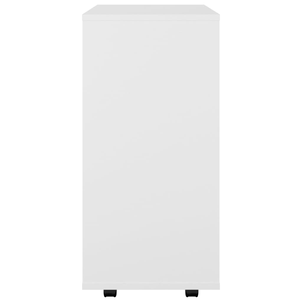 Armoire à roulettes Blanc 60x35x75 cm Bois d’ingénierie - XIOS