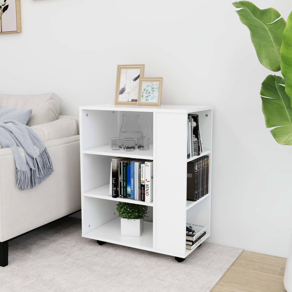 Armoire à roulettes Blanc 60x35x75 cm Bois d’ingénierie - XIOS