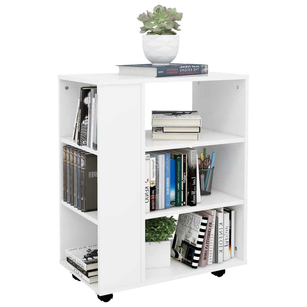 Armoire à roulettes Blanc 60x35x75 cm Bois d’ingénierie - XIOS