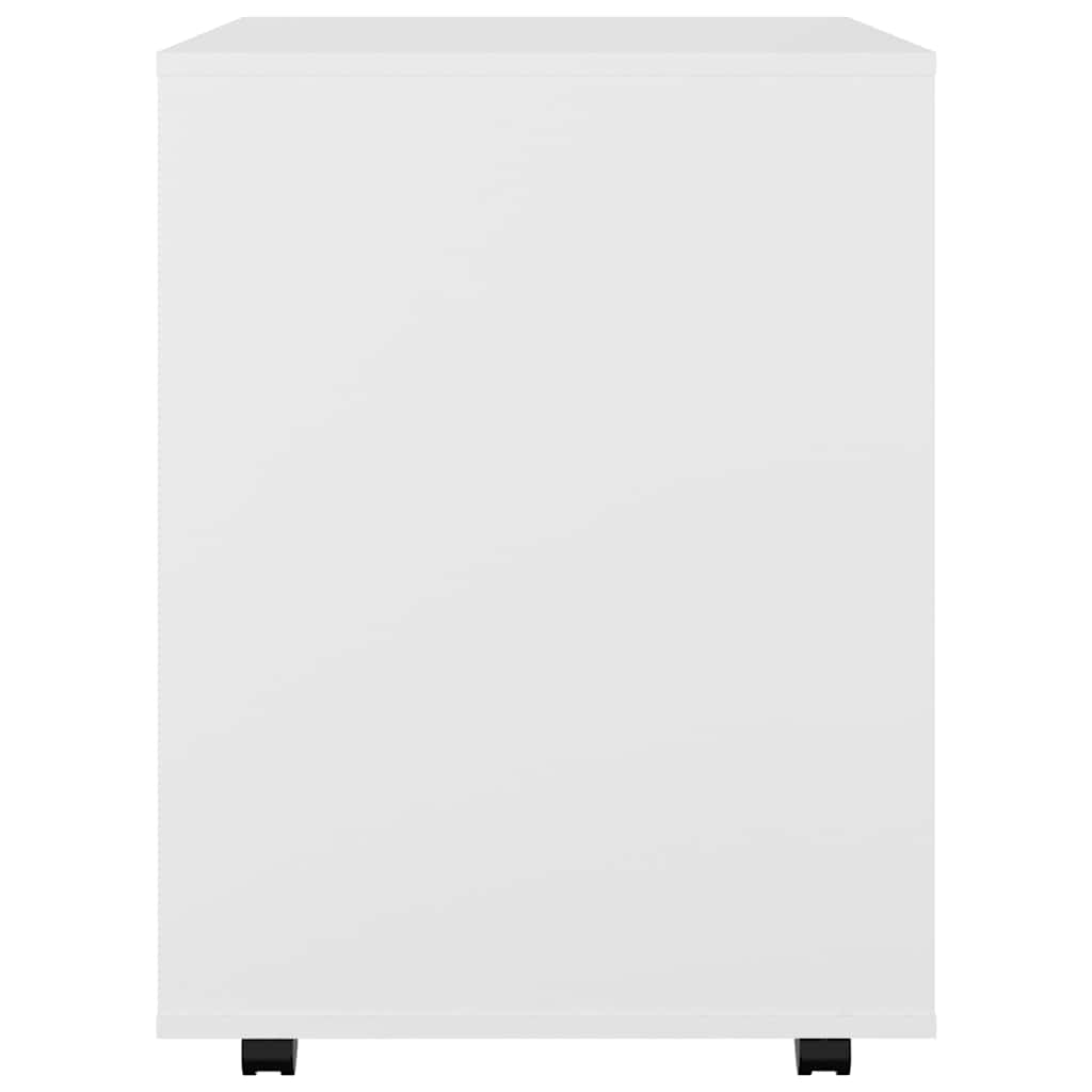 Armoire à roulettes Blanc 60x53x72 cm Bois d’ingénierie - XIOS