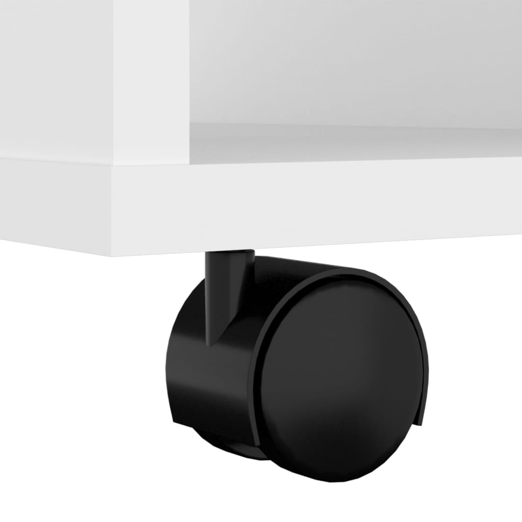 Armoire à roulettes Blanc 60x53x72 cm Bois d’ingénierie - XIOS