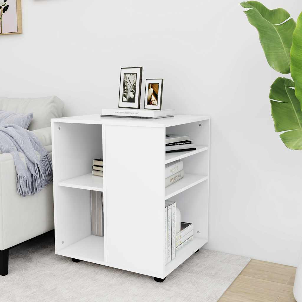 Armoire à roulettes Blanc 60x53x72 cm Bois d’ingénierie - XIOS