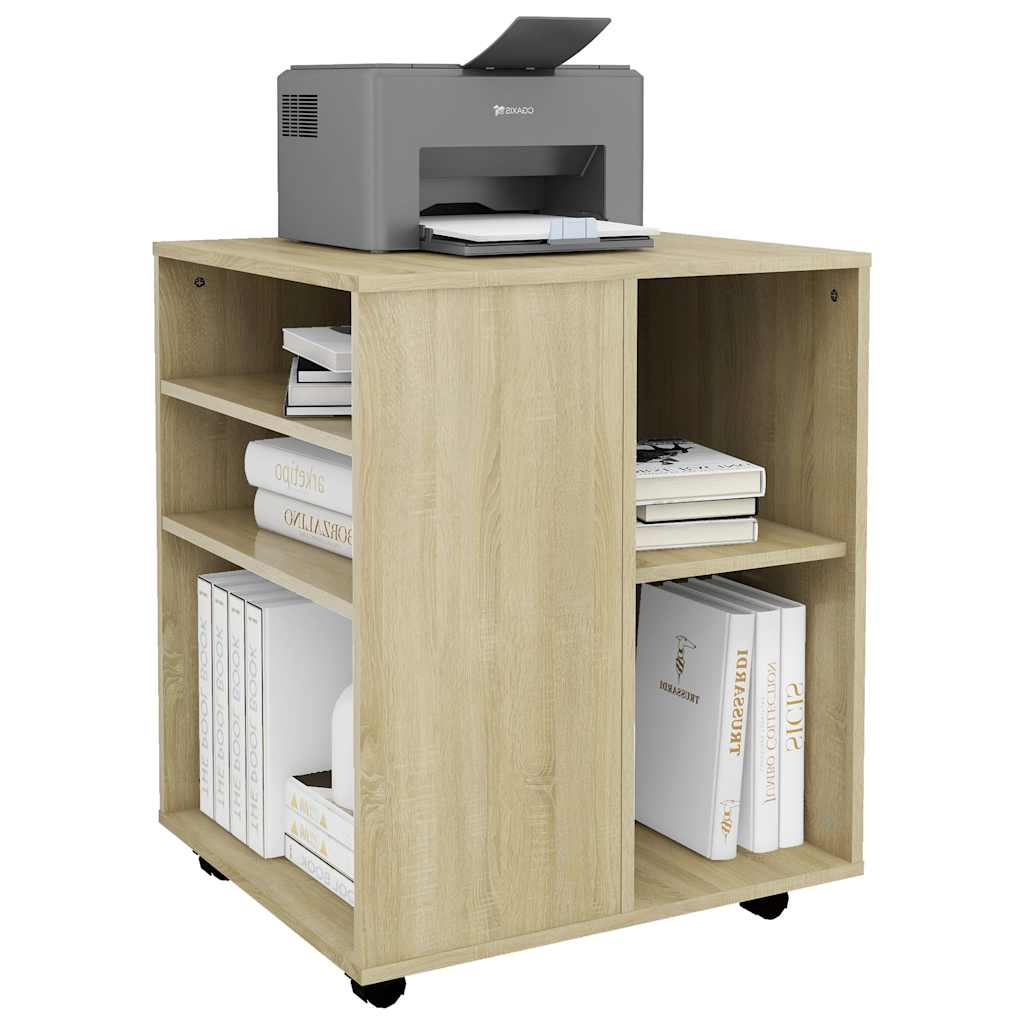 Armoire à roulettes Chêne Sonoma 60x53x72 cm Bois d'ingénierie - XIOS