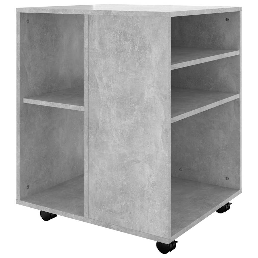 Armoire à roulettes Gris béton 60x53x72 cm Bois d'ingénierie - XIOS