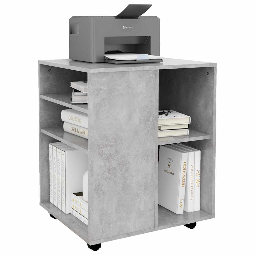 Armoire à roulettes Gris béton 60x53x72 cm Bois d'ingénierie - XIOS