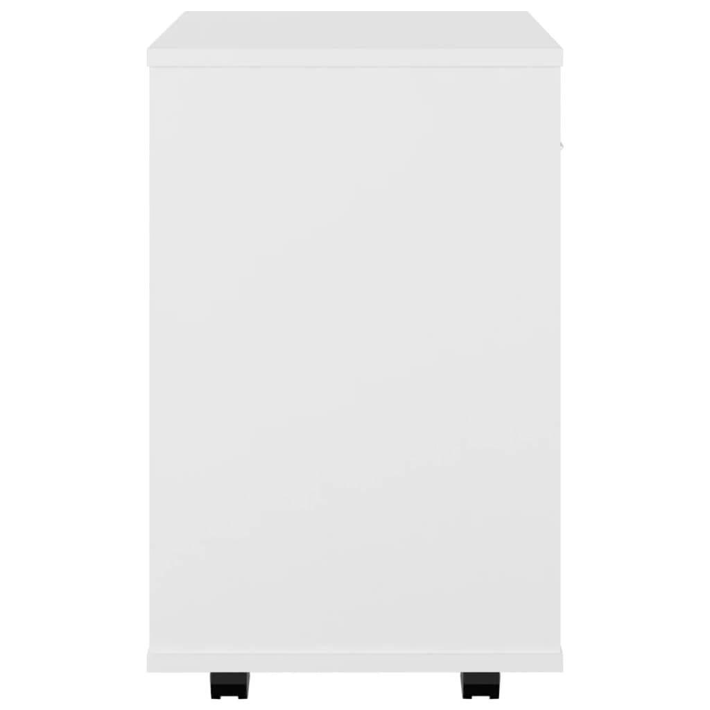 Armoire à roulettes Blanc 46x36x59 cm Bois d'ingénierie - XIOS