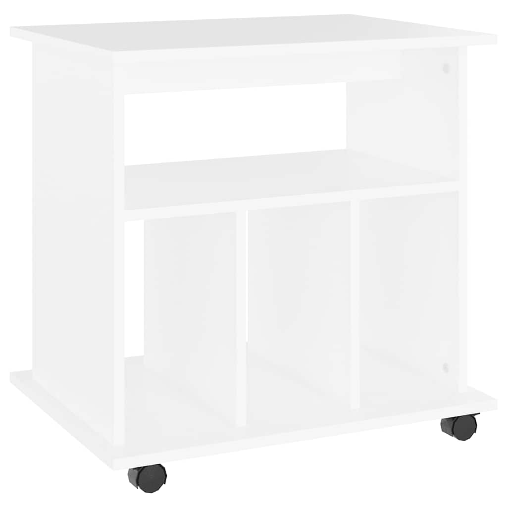 Armoire à roulettes Blanc 60x45x60 cm Bois d’ingénierie - XIOS