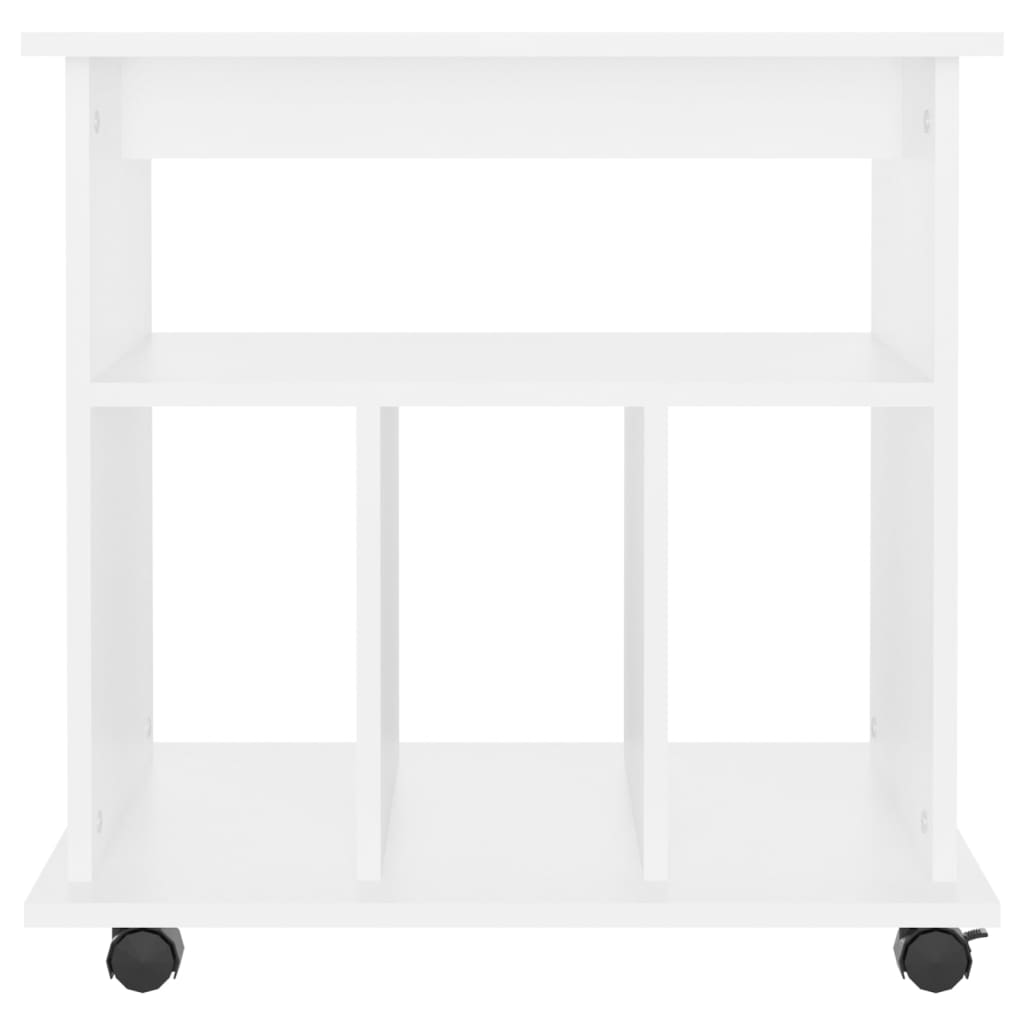 Armoire à roulettes Blanc 60x45x60 cm Bois d’ingénierie - XIOS