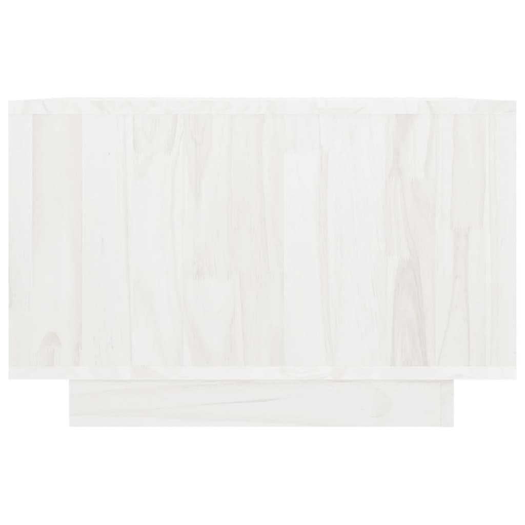 Table basse blanc 50x50x33,5 cm bois de pin massif - XIOS