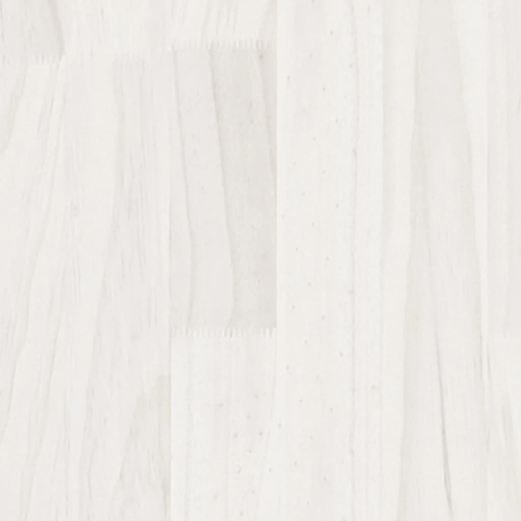 Table basse blanc 50x50x33,5 cm bois de pin massif - XIOS