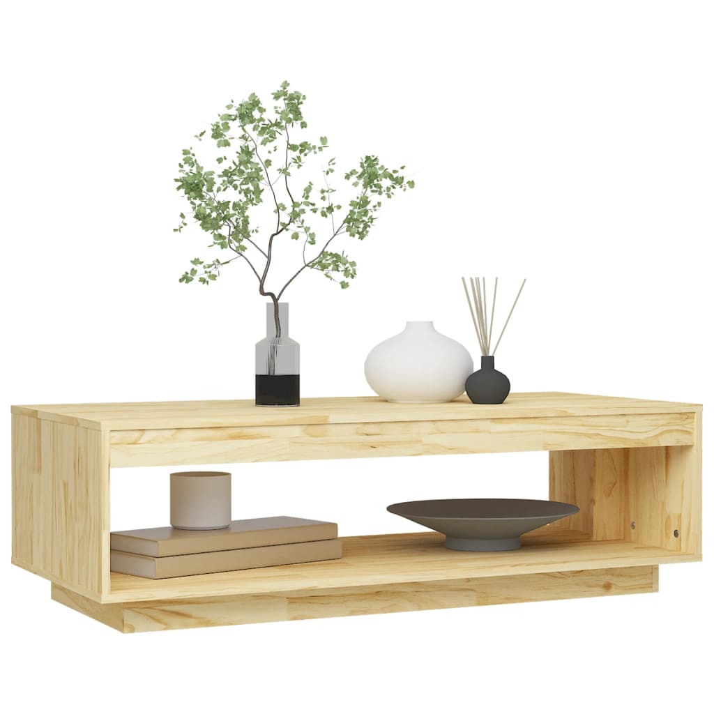 Table basse 110x50x33,5 cm bois de pin massif - XIOS