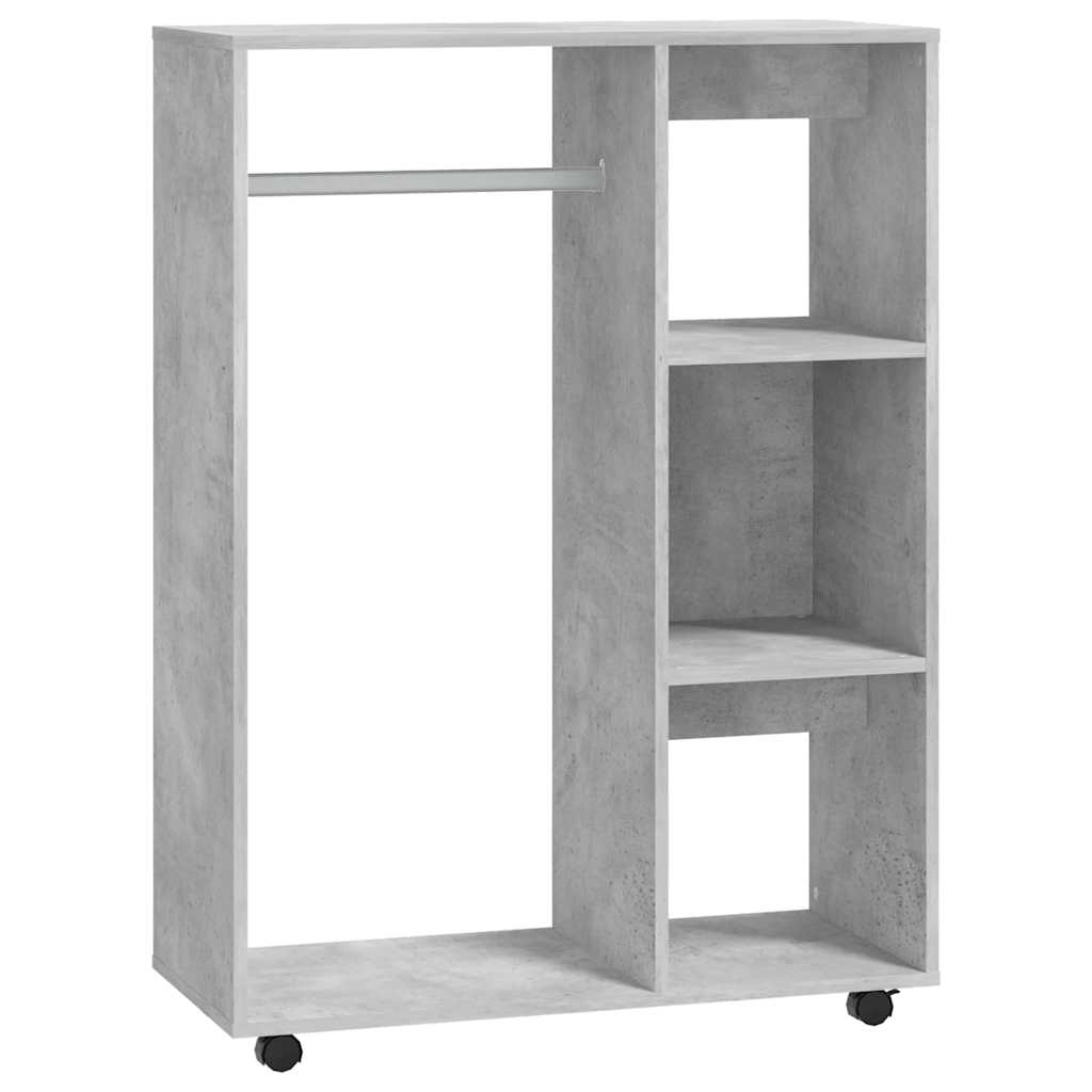 Garde-robe Gris béton 80x40x110 cm Bois d’ingénierie - XIOS