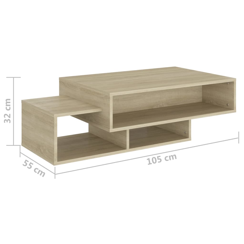 Table basse Chêne sonoma 105x55x32 cm Bois d’ingénierie - XIOS