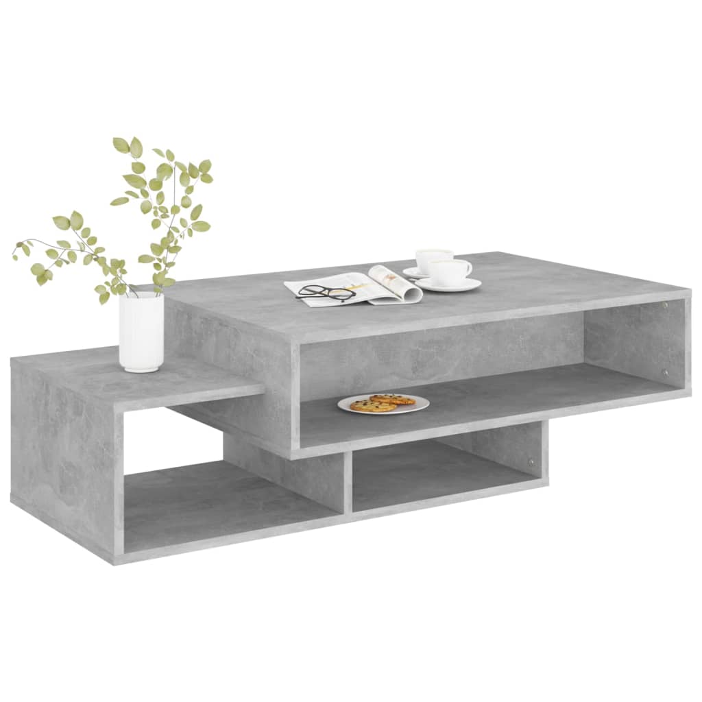 Table basse Gris béton 105x55x32 cm Bois d’ingénierie - XIOS