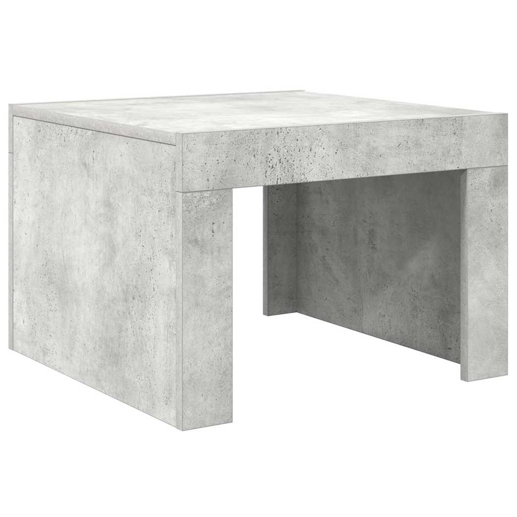 Table basse gris béton 50x50x35 cm bois d'ingénierie - XIOS