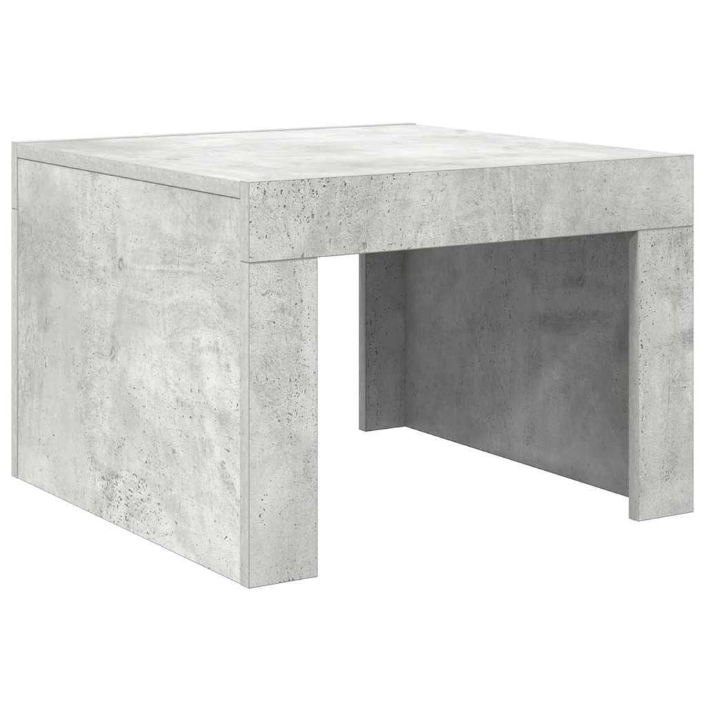 Table basse gris béton 50x50x35 cm bois d'ingénierie - XIOS