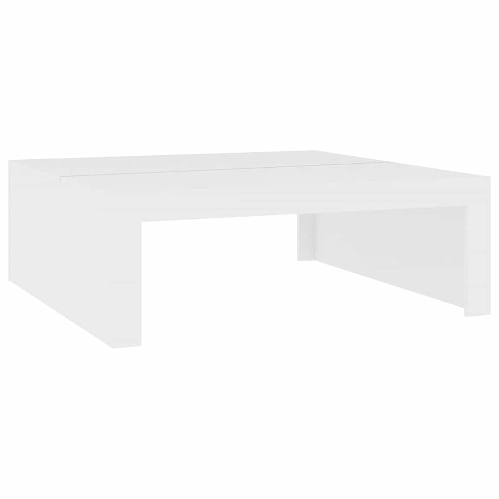 Table basse blanc 100x100x35 cm bois d'ingénierie - XIOS