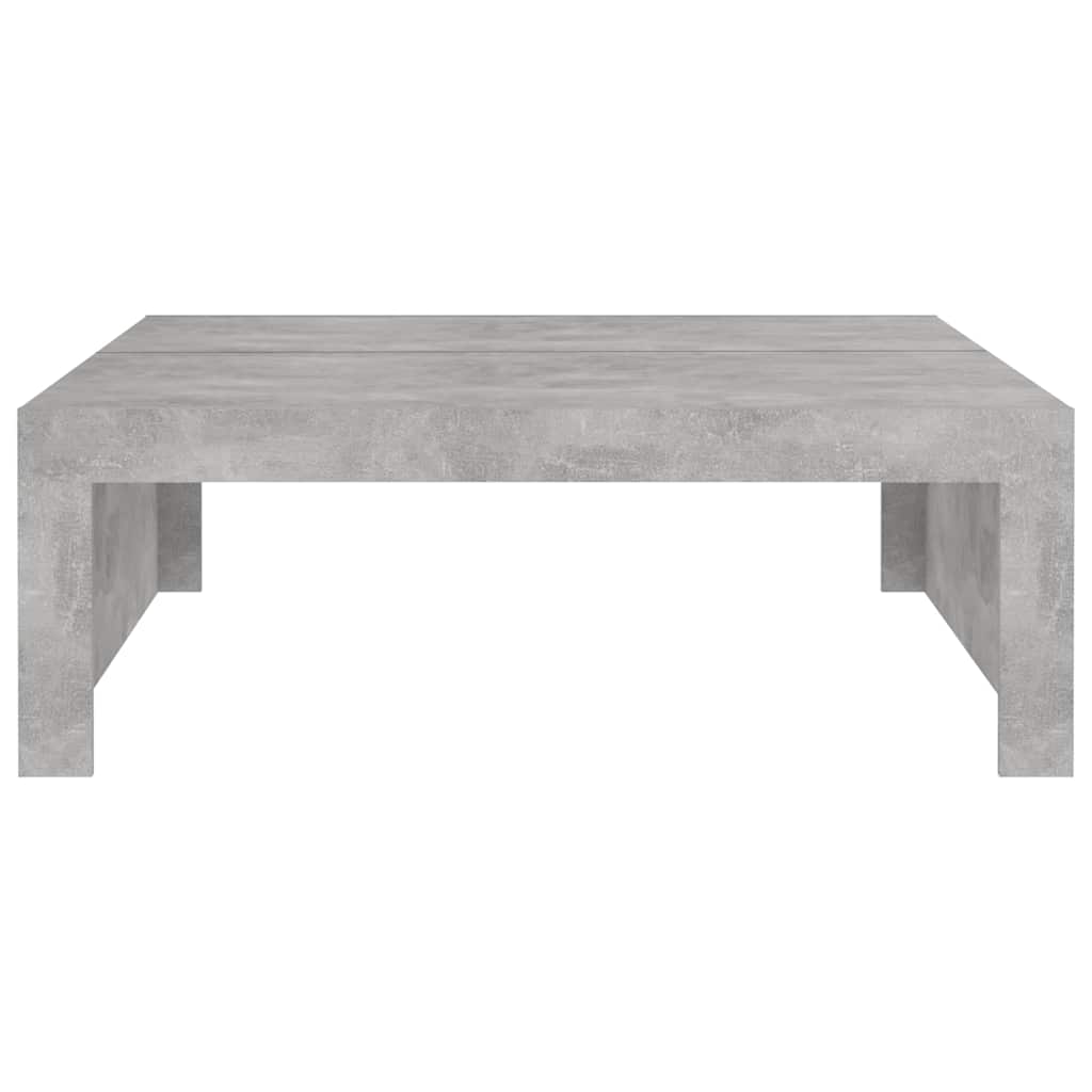 Table basse gris béton 100x100x35 cm bois d'ingénierie - XIOS