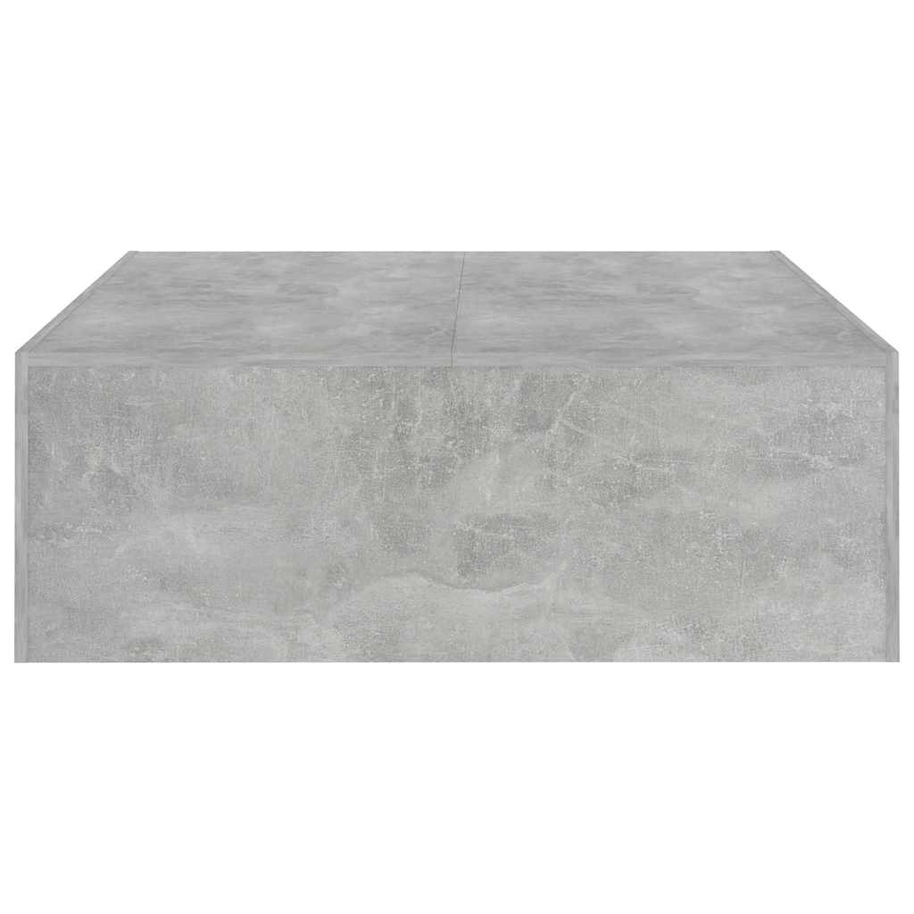 Table basse gris béton 100x100x35 cm bois d'ingénierie - XIOS