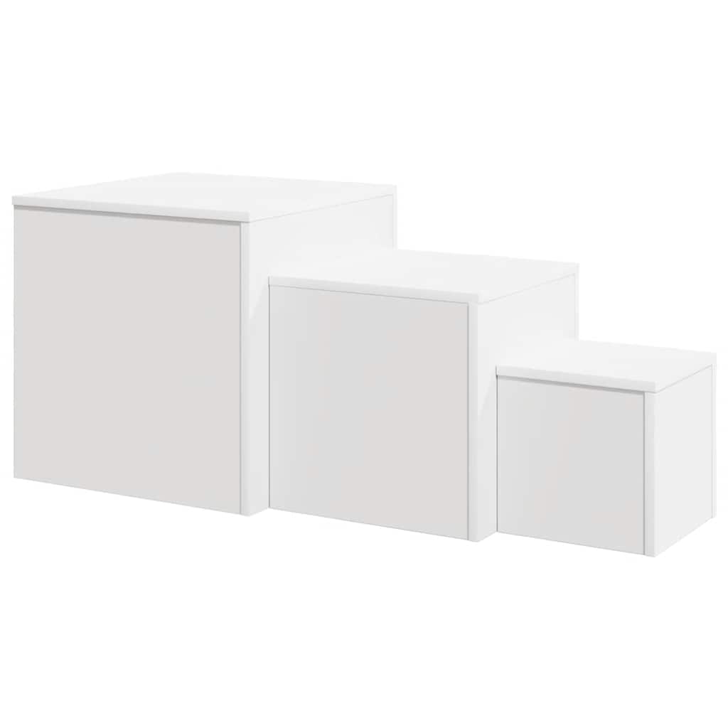 Tables d'appoint 3 pcs Blanc Bois d’ingénierie - XIOS