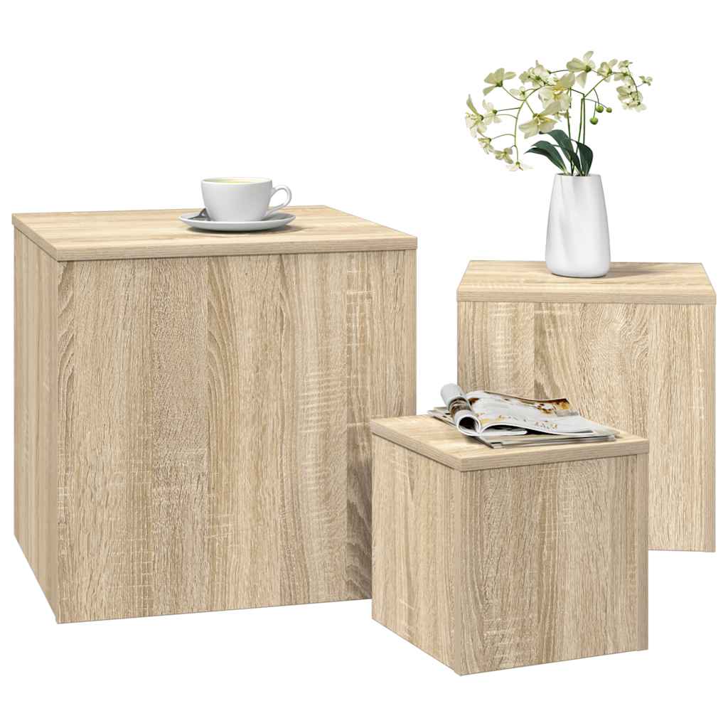 Tables d'appoint 3 pcs Chêne Sonoma Aggloméré - XIOS