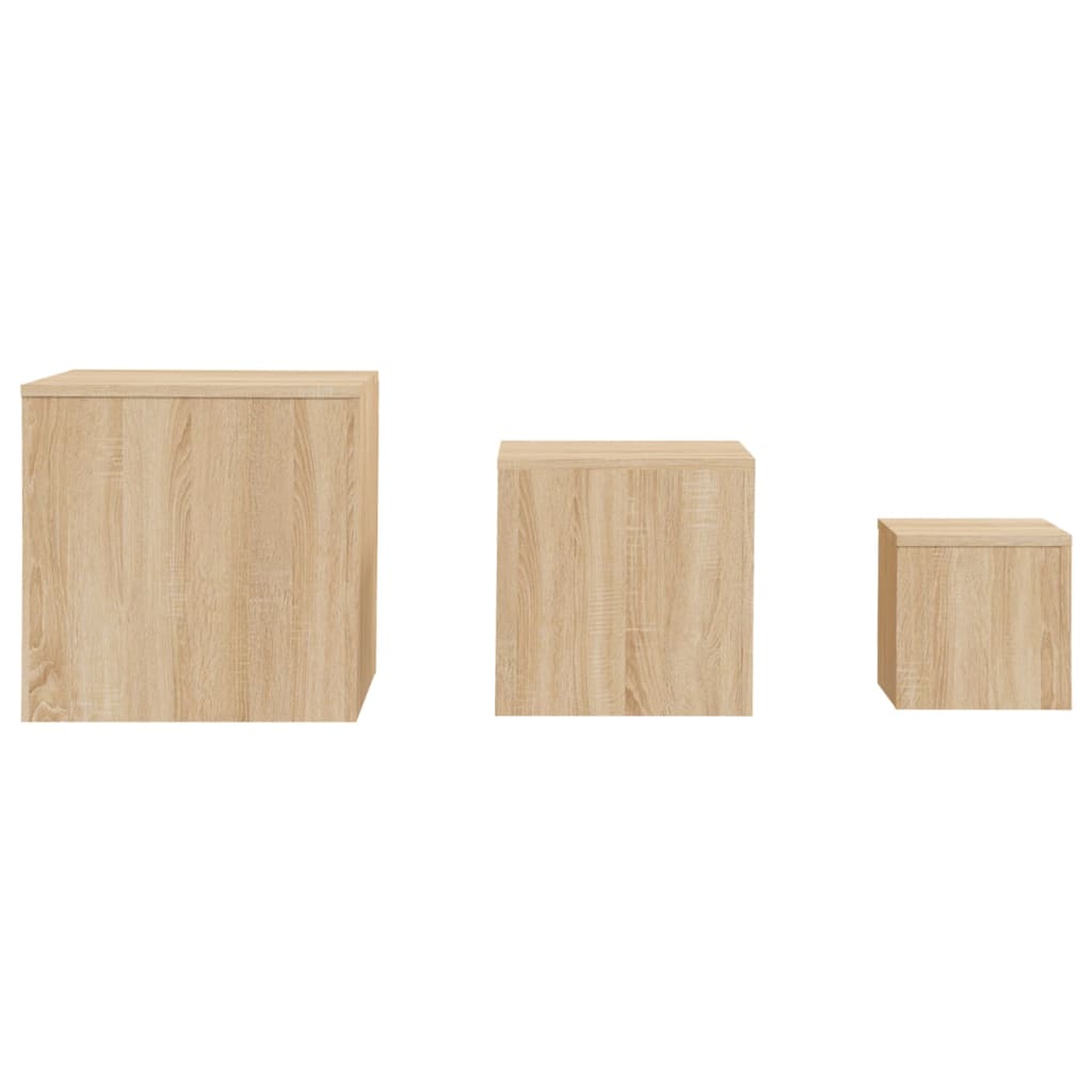 Tables d'appoint 3 pcs Chêne Sonoma Aggloméré - XIOS