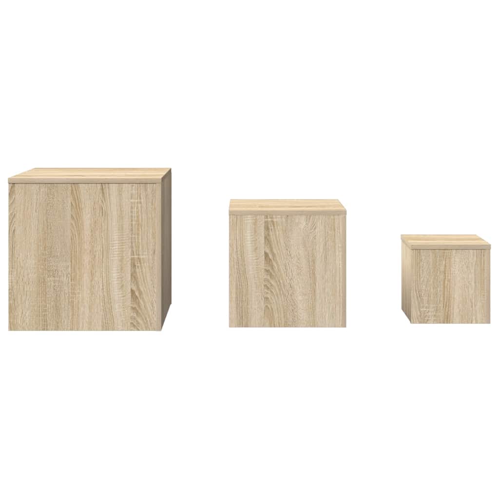 Tables d'appoint 3 pcs Chêne Sonoma Aggloméré - XIOS
