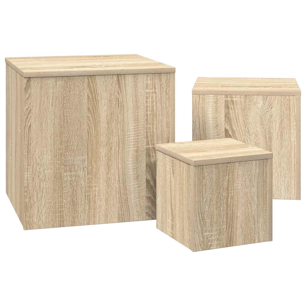 Tables d'appoint 3 pcs Chêne Sonoma Aggloméré - XIOS