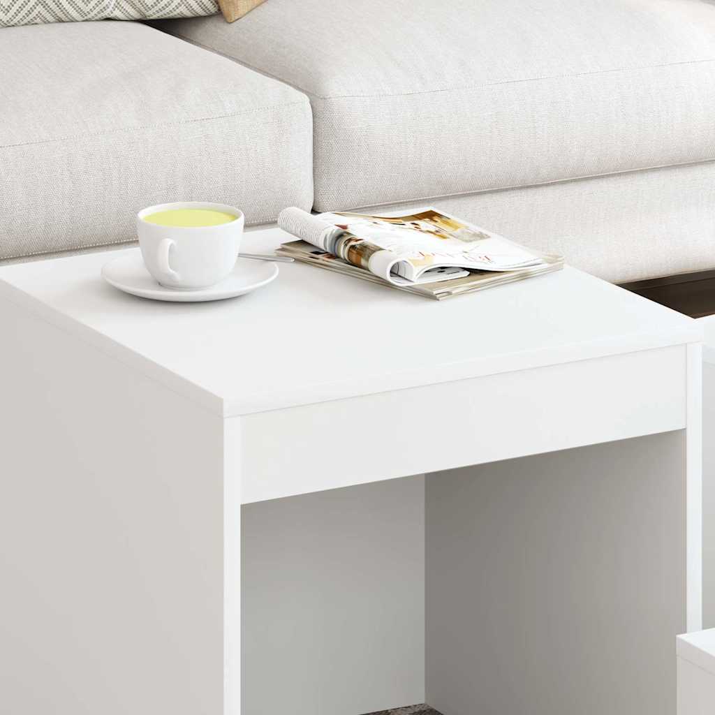 Tables gigognes 3 pcs Blanc Aggloméré - XIOS