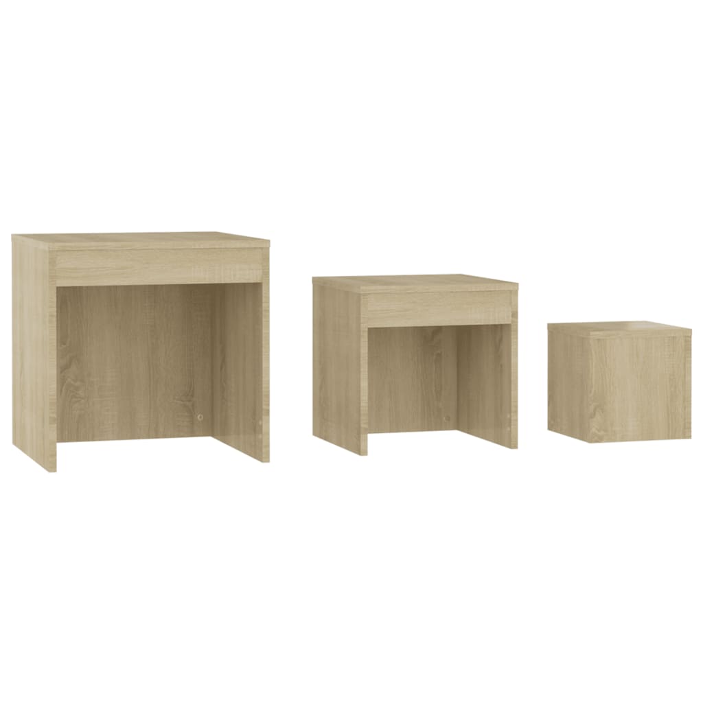 Tables gigognes 3 pcs Chêne sonoma Aggloméré - XIOS