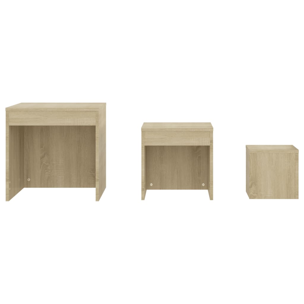 Tables gigognes 3 pcs Chêne sonoma Aggloméré - XIOS