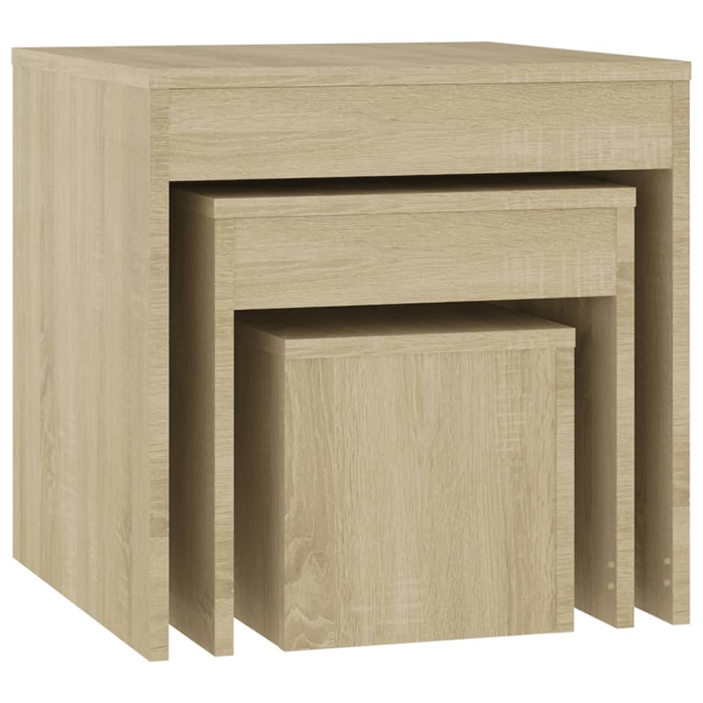 Tables gigognes 3 pcs Chêne sonoma Aggloméré - XIOS