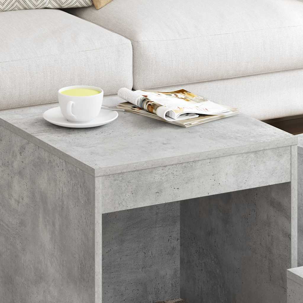 Tables gigognes 3 pcs Gris béton Aggloméré - XIOS