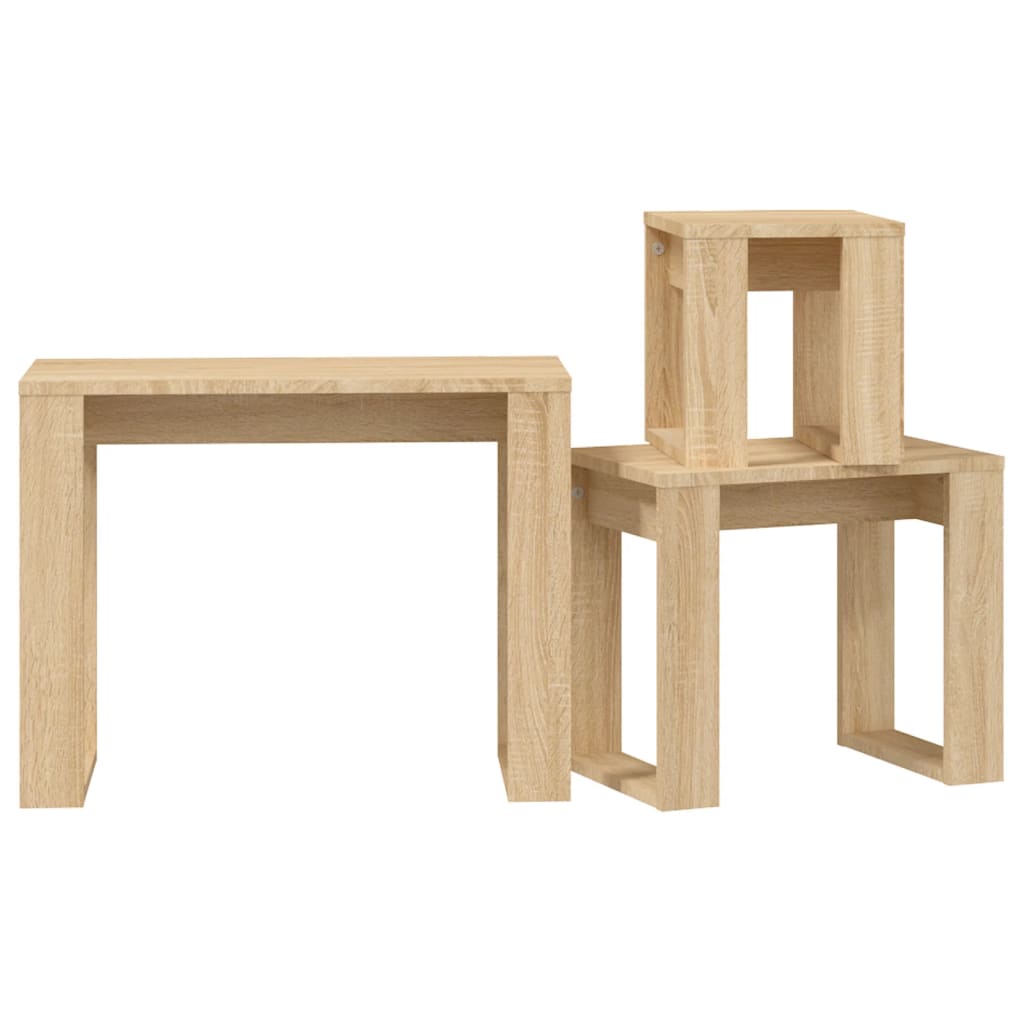 Tables gigognes 3 pcs Chêne sonoma Bois d'ingénierie - XIOS
