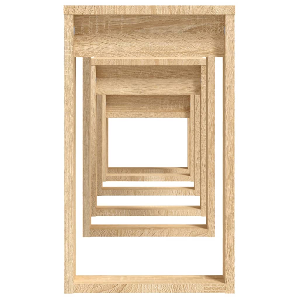 Tables gigognes 3 pcs Chêne sonoma Bois d'ingénierie - XIOS