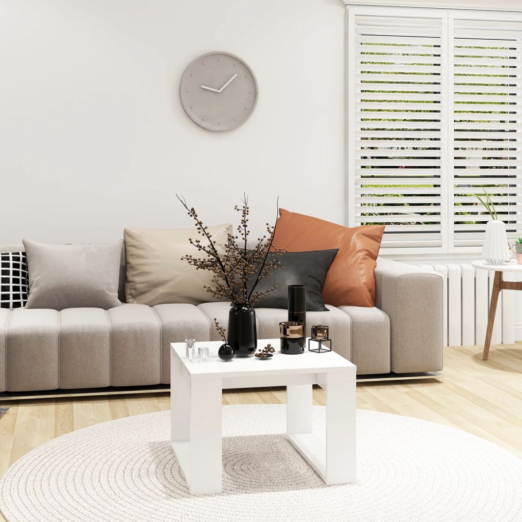 Table d'appoint Blanc 50x50x35 cm Bois d’ingénierie - XIOS